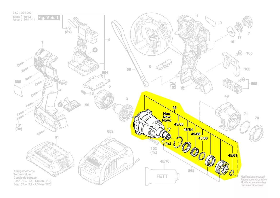 Boîte de transmission réf. 1 600 A01 PG3 Bosch